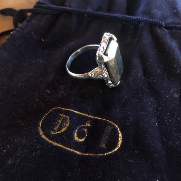 RARE, Custom-Made DIGBY & IONA Sterling/Brass Cocktail Ring 6.25 - Picture 3 of 11